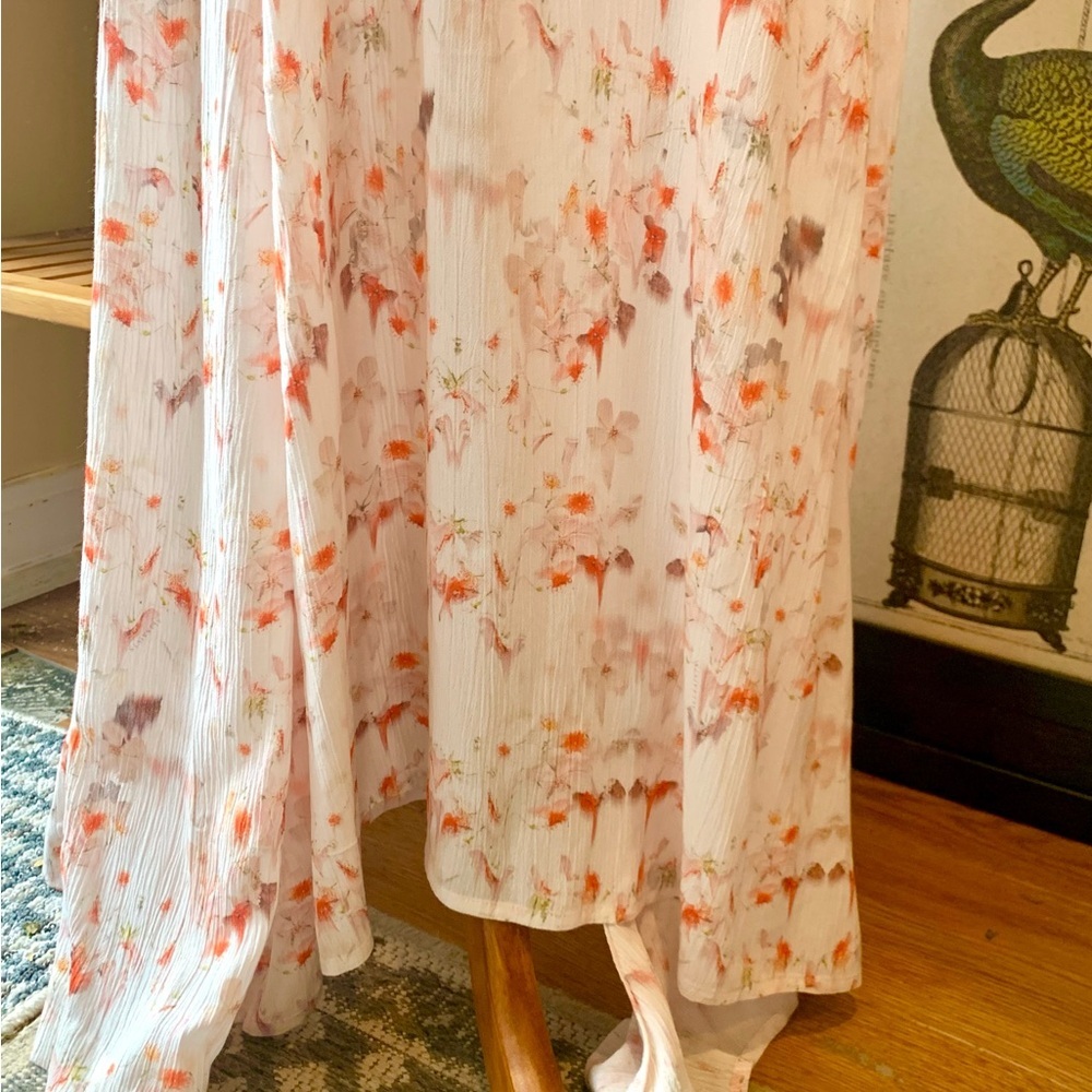 ALL SAINTS DRESS MAXI FLORAL IVORY 6 - Picture 9 of 12